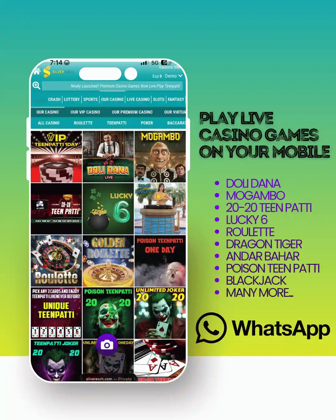 Casino Silver Exch ID