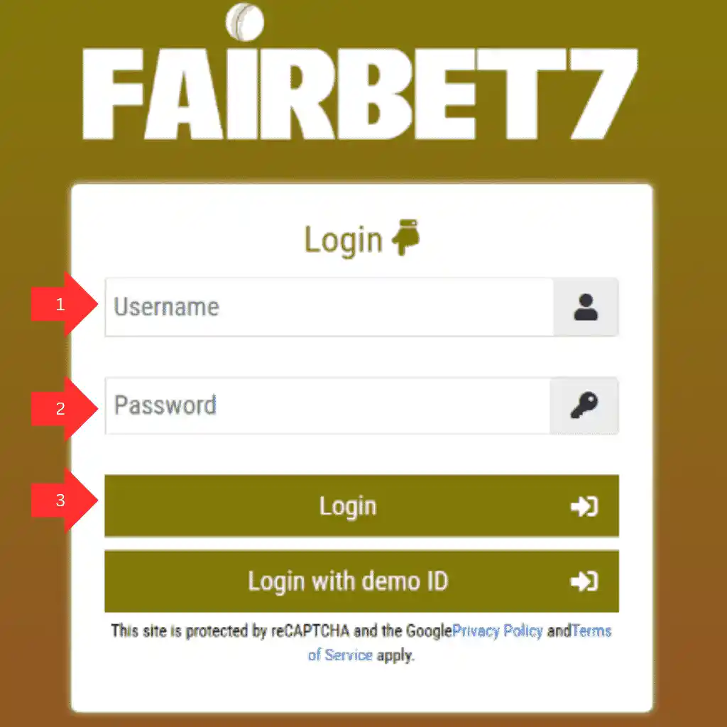 Fairbet7 Login Process