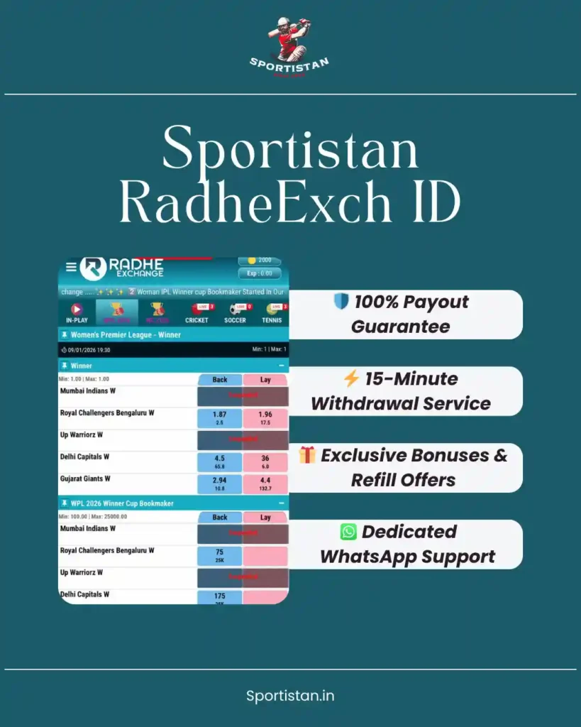 Sportistan for Your RadheExch ID
